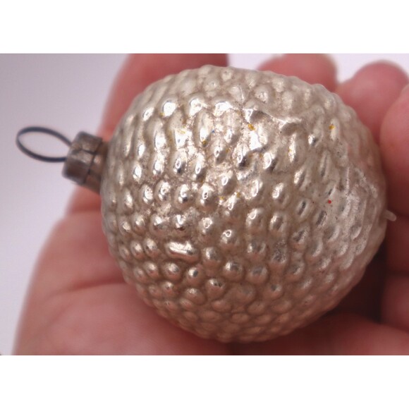 Vintage Flower Indent Christmas Ornaments Pink Bumpy - Picture 4 of 4